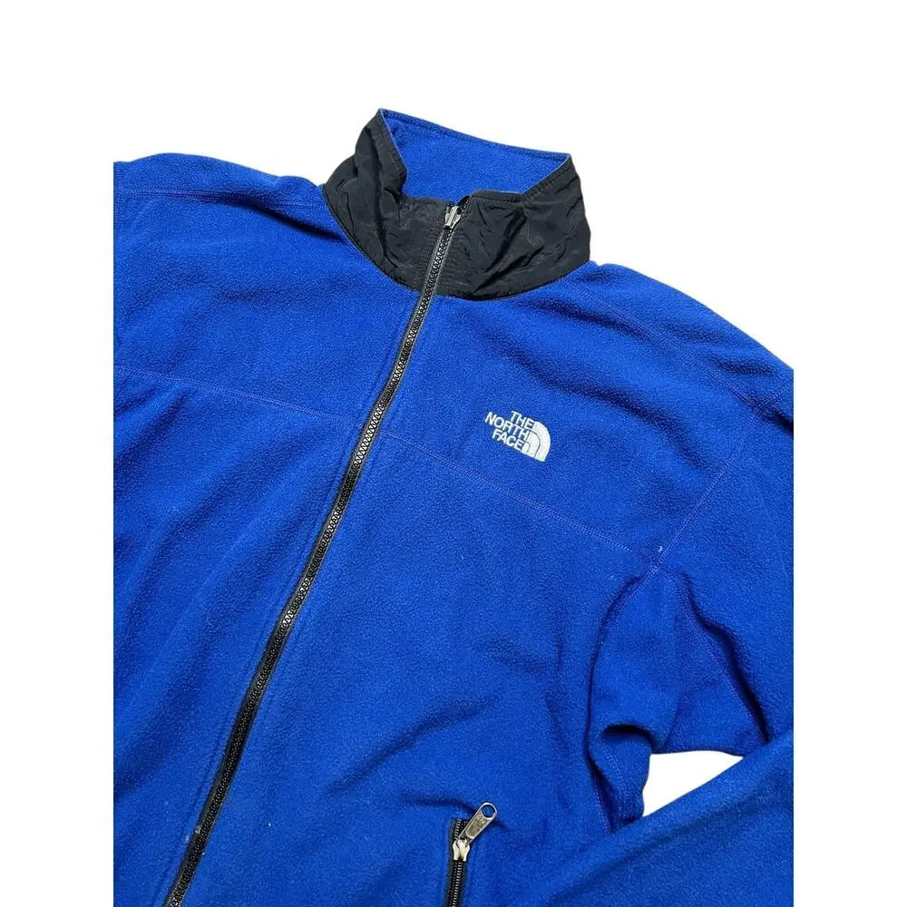 Vintage 90s The North‎ Face Sherpa Fleece Blue Jacket Size Medium - outdoors Y2K